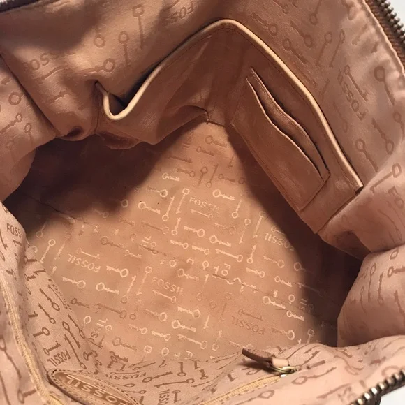 Fossil Vintage Re-Issue Camel Leather Satchel - Picture 6 of 7